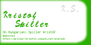 kristof spiller business card