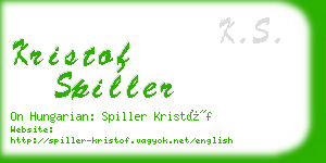 kristof spiller business card